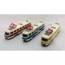 Трамваи (1:32, металл, свет и звук) бокс из 12 шт YX1812-12D