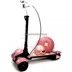 Самокат Супер-герои (свет, складной с ручным тормозом) 119