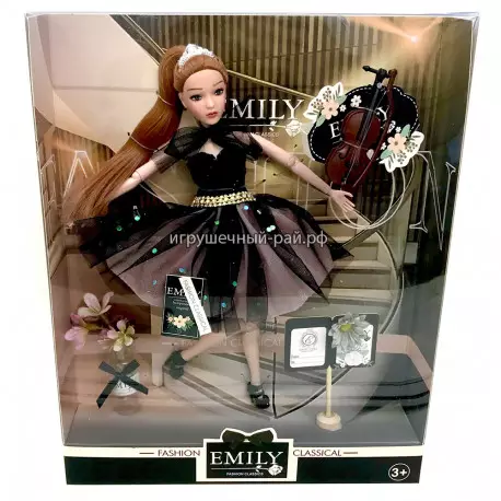 Шарнирная кукла скрипачка Emily с аксессуарами (30 см) QJ101С