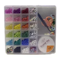 Набор для плетения из бисера в пластиковом кейсе SF0019