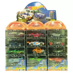 Машинки Хот Вилс в пластиковом кейсе (набор из 5 шт) бокс из 12 шт C265-5A