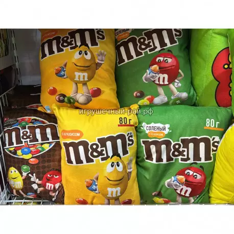 Мягкая подушка M&M's