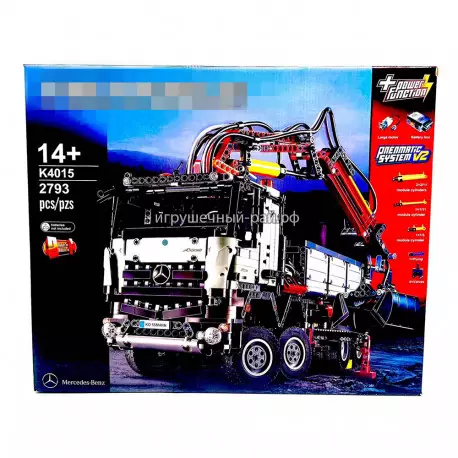 Конструктор Техник - Мерседес-Бенц Арокс / Mercedes-Benz Arocs на ПУ (2793 дет) K4015