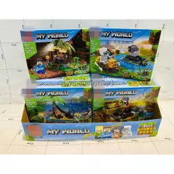 Конструкторы Майнкрафт (М, 8 видов, 84 дет) бокс из 8 шт MG1138