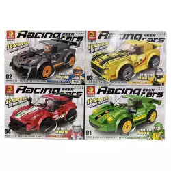 Конструкторы Автомобили (4 вида, ~157 дет) бокс из 4 шт CD8195