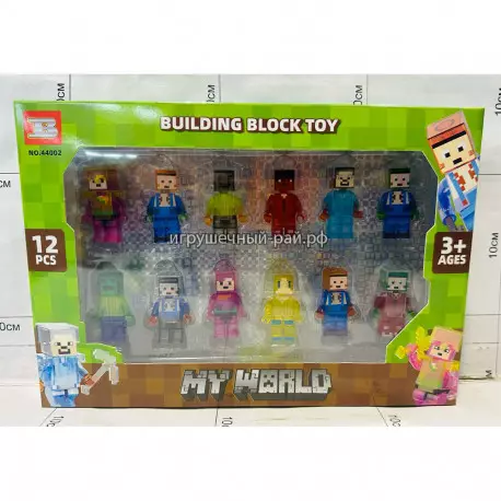 Фигурки для конструктор Майнкрафт (набор из 12 шт) 44002