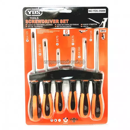 Набор отверток 6 шт в наборе YDS-35009