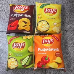 Мягкая подушка Чипсы Лейс (6 видов, 35 x 25 см) в ассортименте