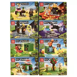 Конструкторы Майнкрафт - Шахта Крипера (M, 8 видов, ~54 дет) бокс из 16 шт H81001